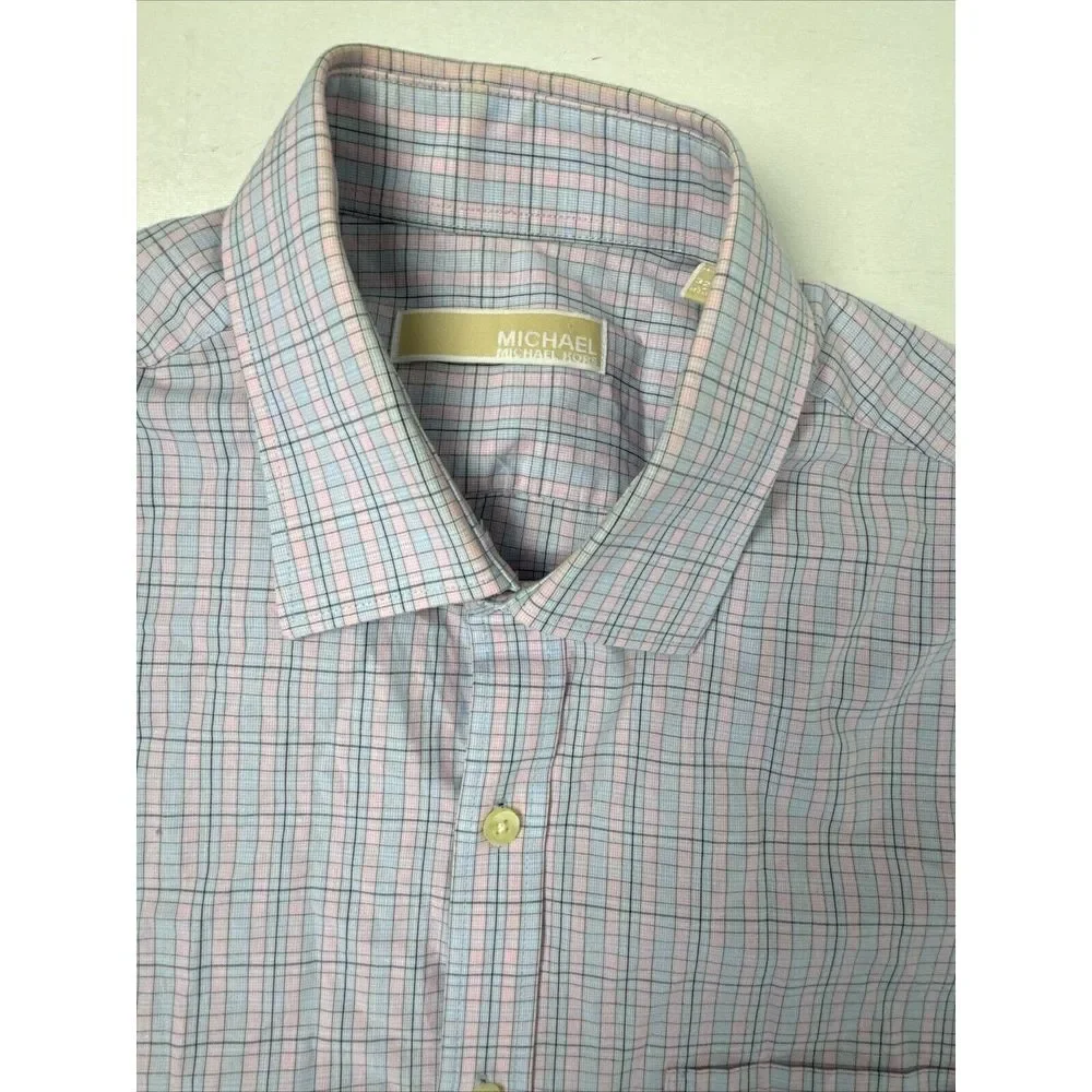 Michael Kors Button Down Multicolor Plaid Long Sleeve Men's Size‎ XXL Shirt